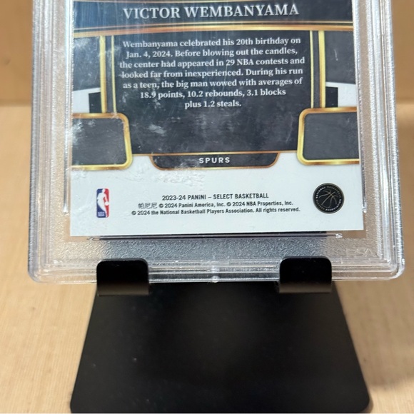 2023-24 Select Victor Wembanyama Concourse Blue Prizm Rookie RC #87 PSA 10-Read - Picture 8 of 10
